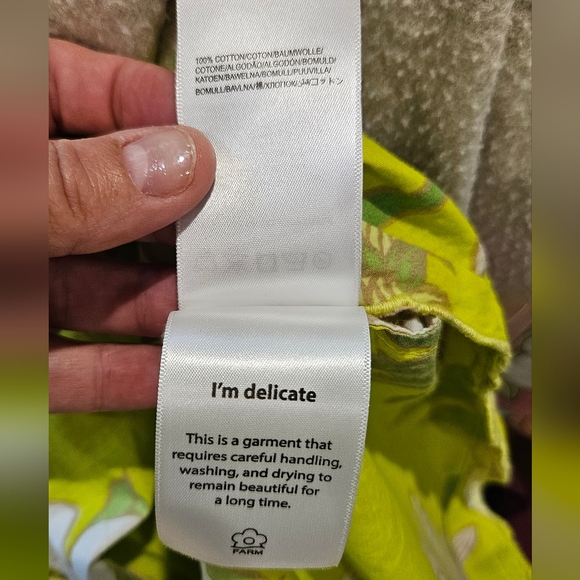 Farm Rio Mixed Neon Garden Tiered Midi Dress SIZE S - Picture 7 of 7